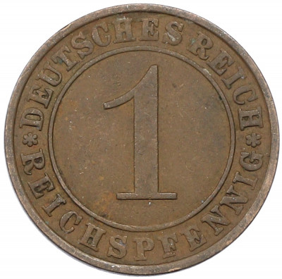 1 рейхспфенниг 1930 года A Германия