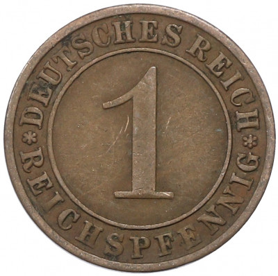 1 рейхспфенниг 1931 года A Германия