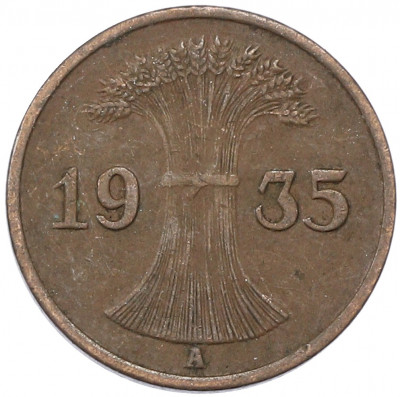 1 рейхспфенниг 1935 года A Германия