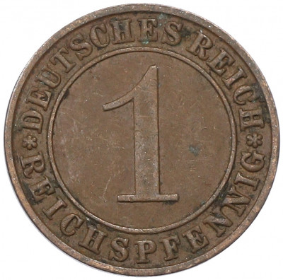 1 рейхспфенниг 1935 года A Германия