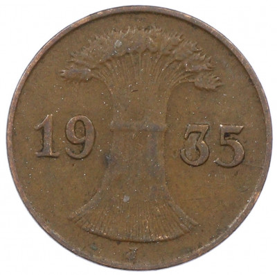 1 рейхспфенниг 1935 года J Германия