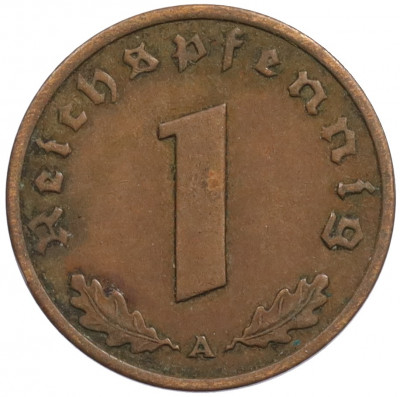 1 рейхспфенниг 1937 года A Германия