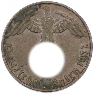 1 рейхспфенниг 1937 года D Германия