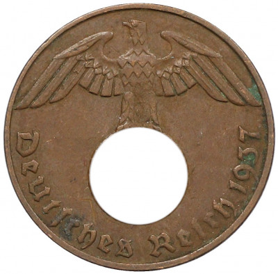1 рейхспфенниг 1937 года E Германия