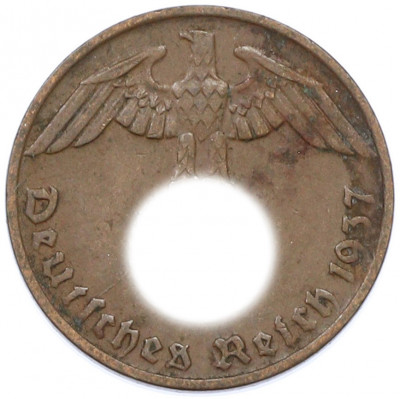 1 рейхспфенниг 1937 года G Германия