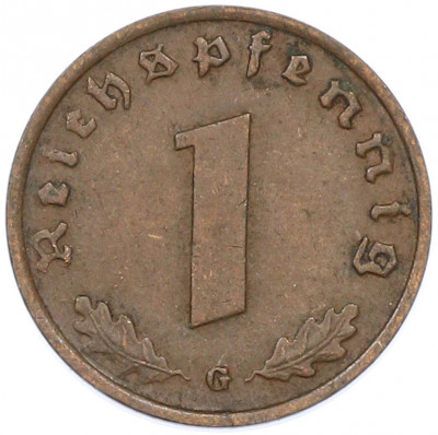 1 рейхспфенниг 1937 года G Германия