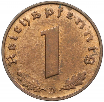 1 рейхспфенниг 1939 года D Германия