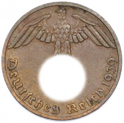 1 рейхспфенниг 1939 года F Германия