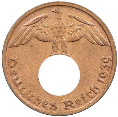 1 рейхспфенниг 1939 года G Германия
