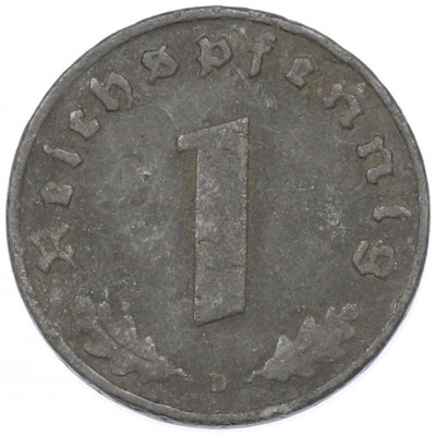 1 рейхспфенниг 1943 года D Германия