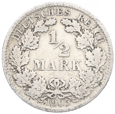 1/2 марки 1905 года F Германия