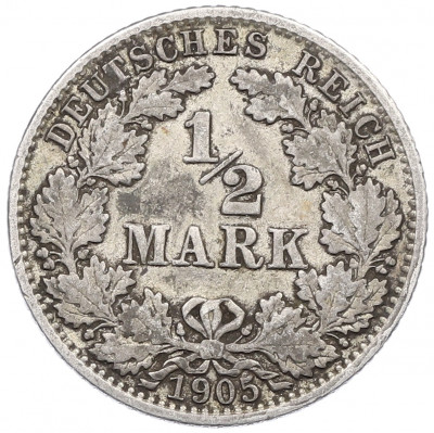 1/2 марки 1905 года J Германия