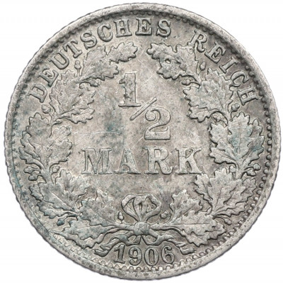 1/2 марки 1906 года F Германия