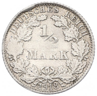 1/2 марки 1918 года F Германия