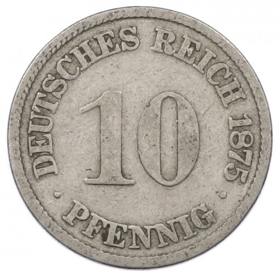 10 пфеннигов 1875 года A Германия
