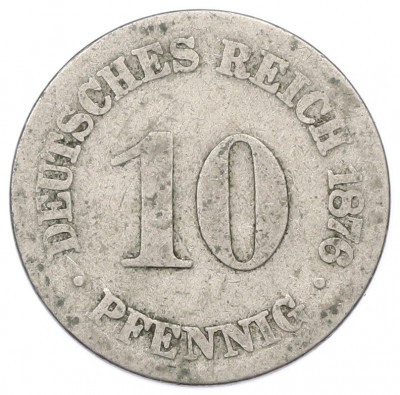 10 пфеннигов 1876 года C Германия
