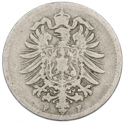 10 пфеннигов 1876 года F Германия