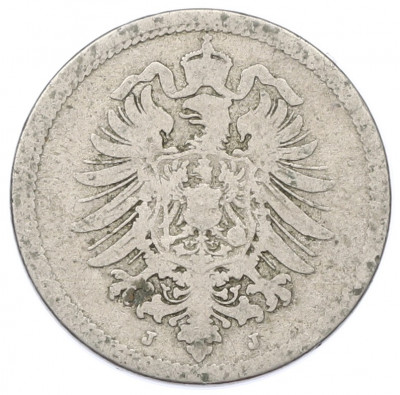 10 пфеннигов 1876 года J Германия