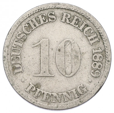 10 пфеннигов 1889 года G Германия