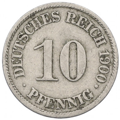 10 пфеннигов 1900 года A Германия