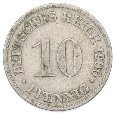 10 пфеннигов 1900 года D Германия