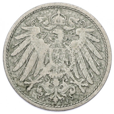 10 пфеннигов 1900 года F Германия