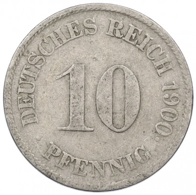10 пфеннигов 1900 года J Германия
