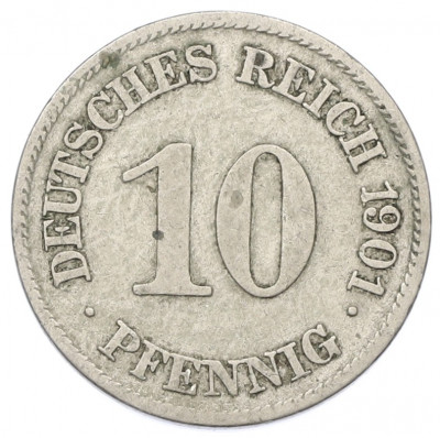 10 пфеннигов 1901 года E Германия