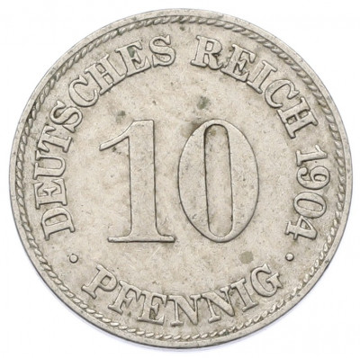 10 пфеннигов 1904 года D Германия
