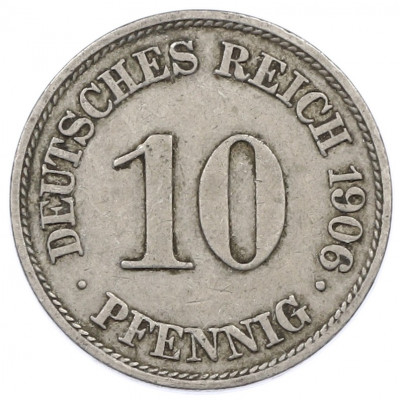 10 пфеннигов 1906 года A Германия