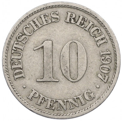 10 пфеннигов 1907 года A Германия