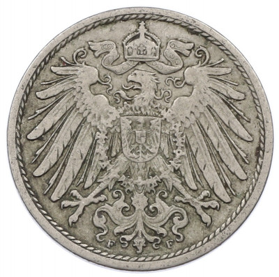 10 пфеннигов 1908 года F Германия