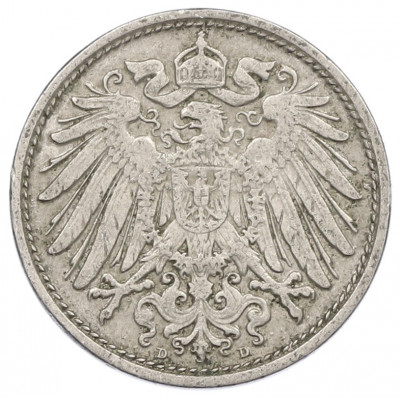 10 пфеннигов 1910 года D Германия