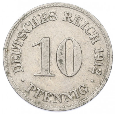 10 пфеннигов 1912 года D Германия
