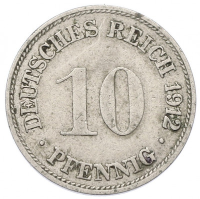 10 пфеннигов 1912 года G Германия