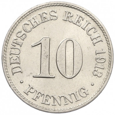 10 пфеннигов 1913 года D Германия