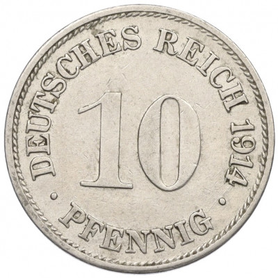 10 пфеннигов 1914 года G Германия