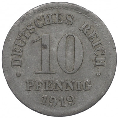 10 пфеннигов 1919 года Германия