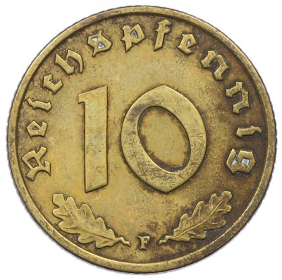 10 рейхспфеннигов 1937 года F Германия