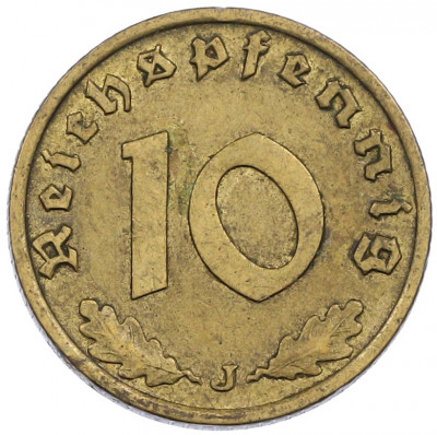 10 рейхспфеннигов 1937 года J Германия
