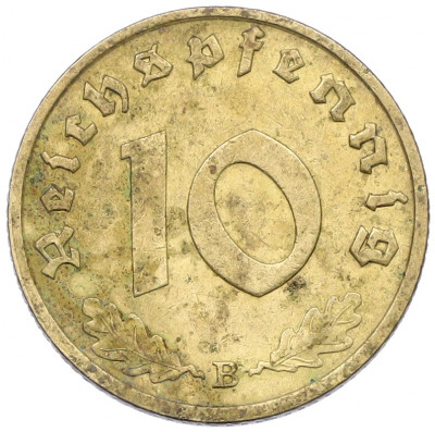10 рейхспфеннигов 1938 года B Германия