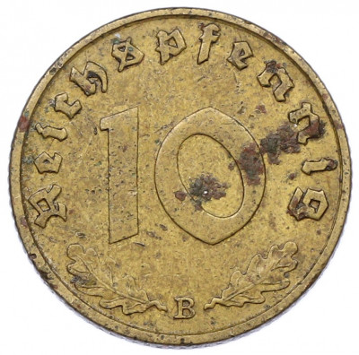 10 рейхспфеннигов 1939 года B Германия