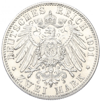 2 марки 1901 года Германия (Любек)