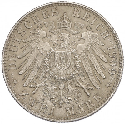 2 марки 1909 года Германия (Саксония) «500 лет Лейпцигскому университету»