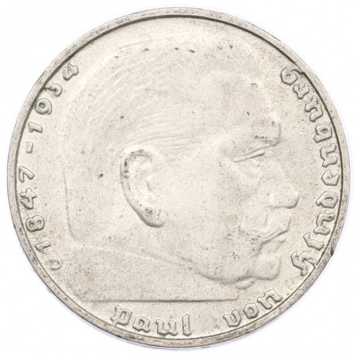 2 рейхсмарки 1937 года D Германия