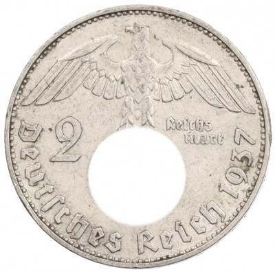 2 рейхсмарки 1937 года J Германия