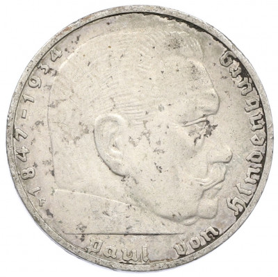 2 рейхсмарки 1939 года F Германия