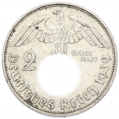2 рейхсмарки 1939 года J Германия