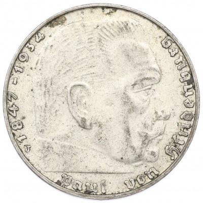 2 рейхсмарки 1939 года J Германия