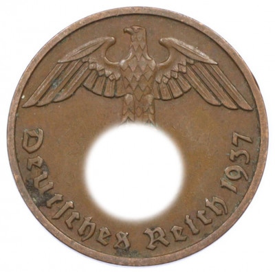 2 рейхспфеннига 1937 года F Германия